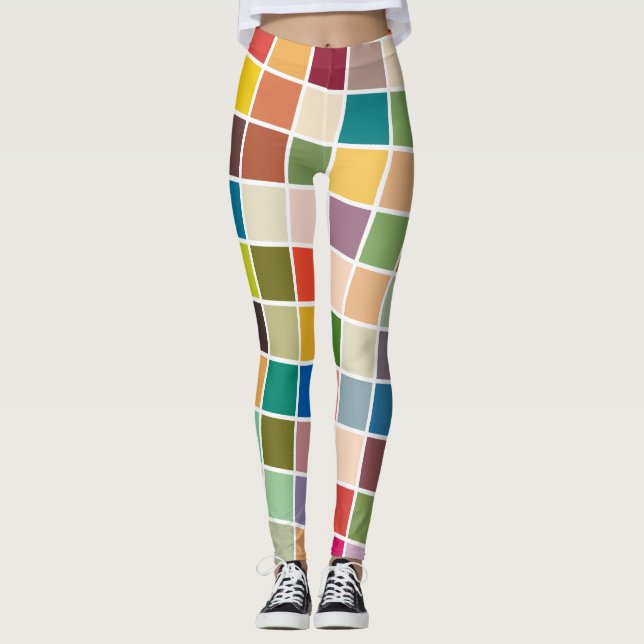 Colour Block Fun Leggings (Front)