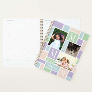 Colour Block Fun Pastels 6 Photo Chic School Planner