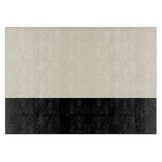 Colour Block Glass Cutting Board (Black/Egg)