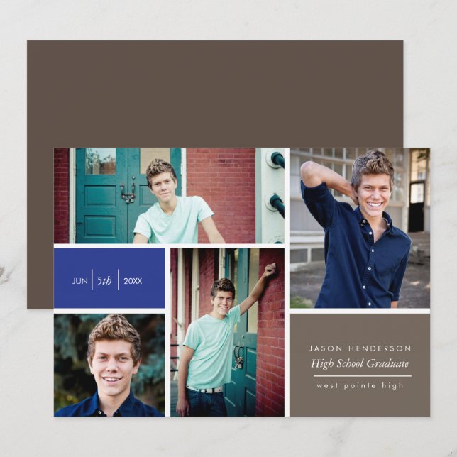 Colour Block Grad Announcement (Front/Back)