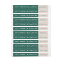 Colour Block Green and Blush Skinny Mail Label