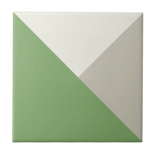 Colour Block Green Beige Tile