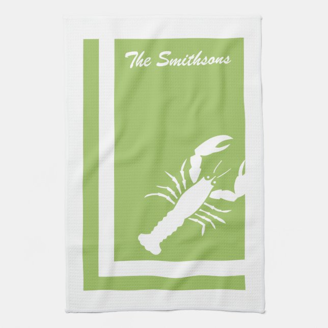 Colour Block Lobster American MoJo Kitchen Towels (Vertical)
