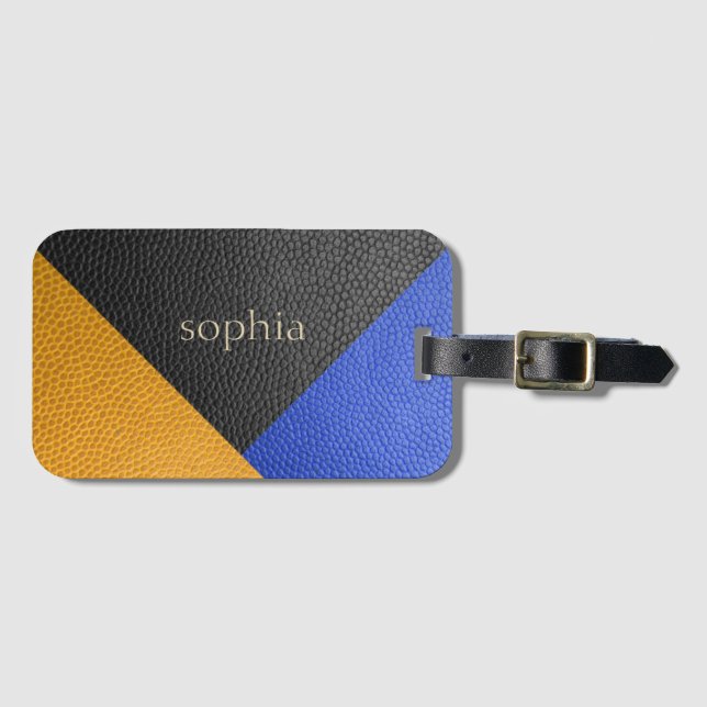 Colour-Block Luggage Tag (Front Horizontal)