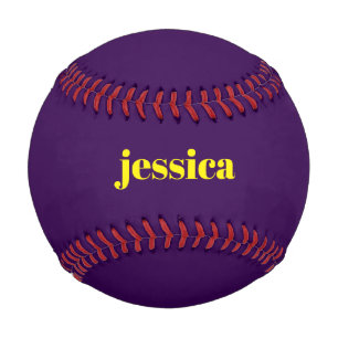 Colour block minimalist custom name baseball