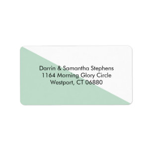 Colour Block - Mint Personalised Address Labels