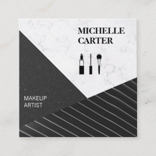 Colour Block   Modern Art   Makeup Artist Square Business Card