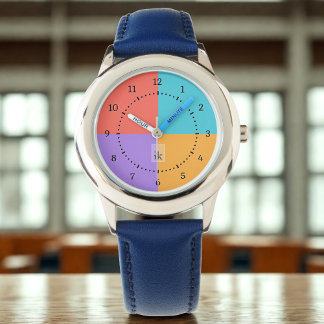 Colour Block Monogram Kids Watch - Back to School