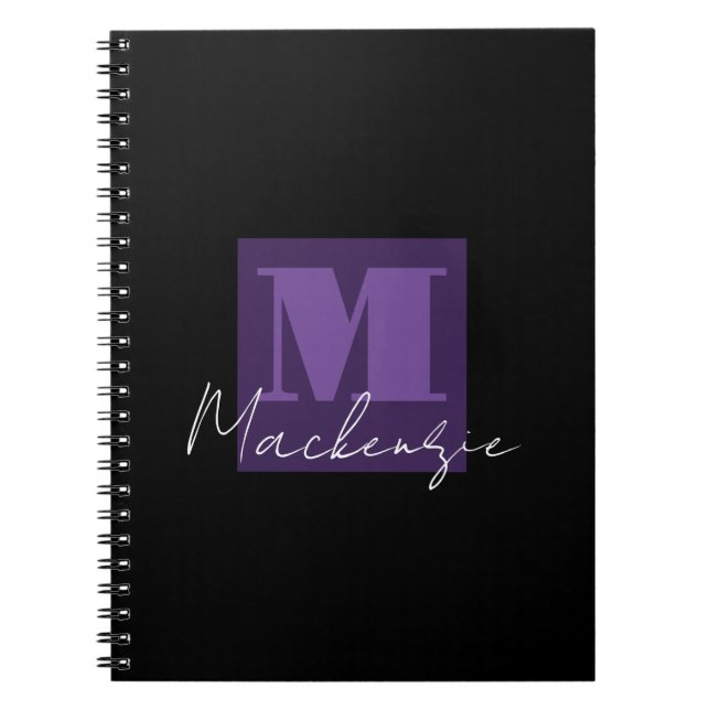 Colour Block Monogram  Notebook (Front)