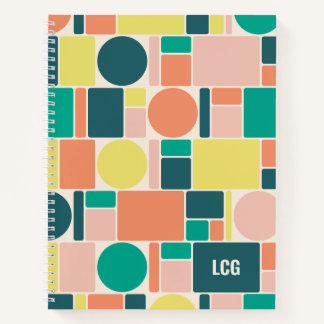 Colour Block Patterned Personalised Notebook