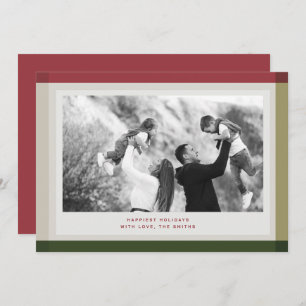 Colour Block Photo Christmas Card
