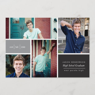 Colour Block Photo Grad Announcement