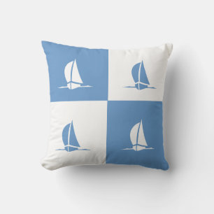 Colour Block Pillow Sailboats