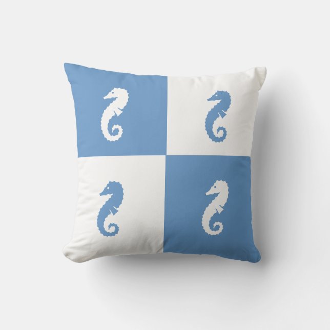 Colour Block Pillow Seahorse (Front)