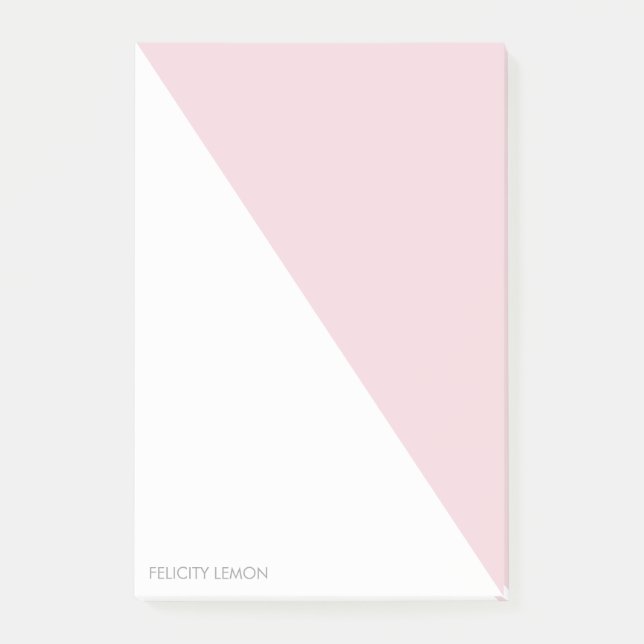 Colour Block - Pink Personalised Post-it® Notes (Front)