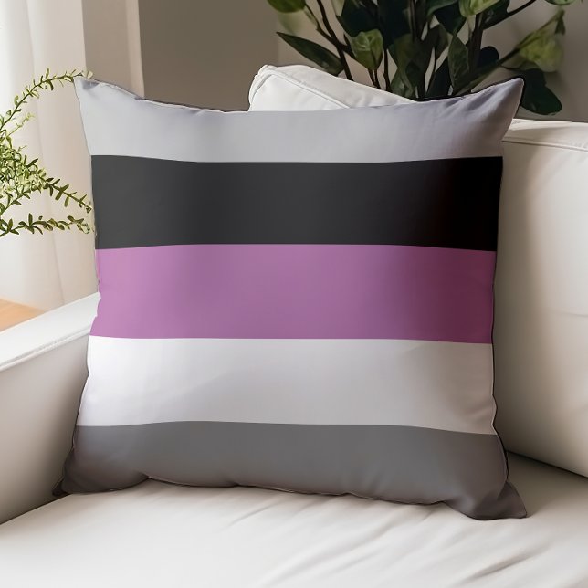 Colour Block Purple, Grey, Black, and White Cushion (Creator Uploaded)