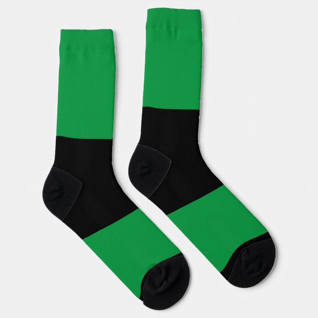 Colour Block Socks - Green (Right)