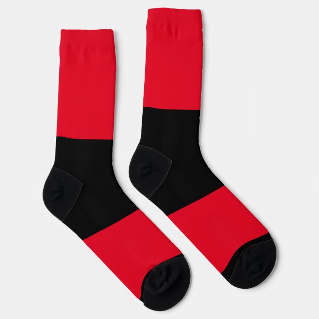 Colour Block Socks -Red (Right)
