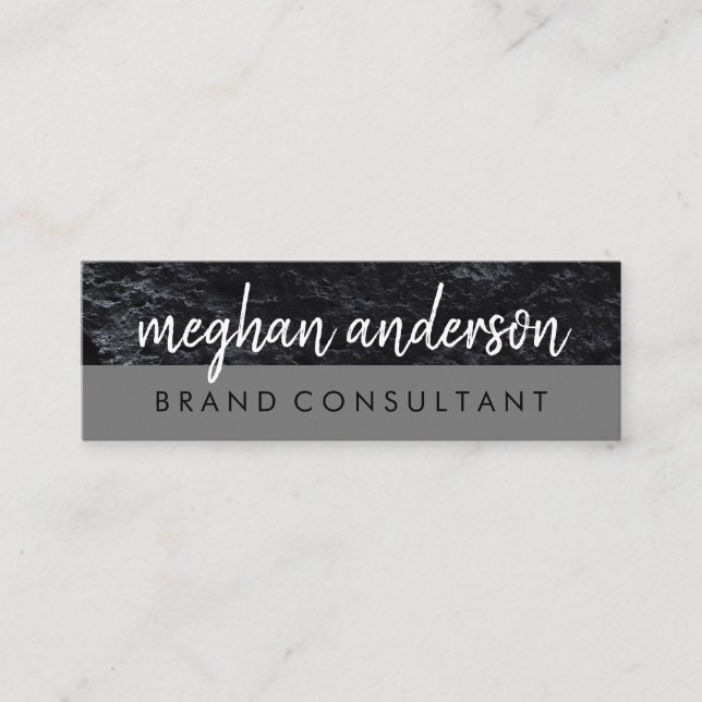 Colour Block | Stone Mini Business Card (Front)