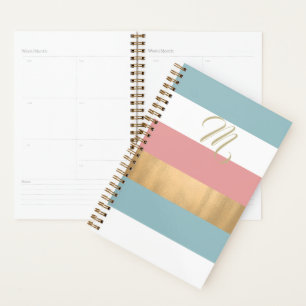 Colour Block Striped Planner