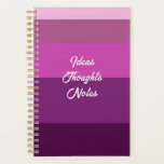 Colour Block Stripes Lavender Pink Pastel Planner<br><div class="desc">Keep your schedule stylishly organised with our Lavender, Pink, and Purple Colour Block Striped Planner! Add a splash of vibrant colour to your planning routine with our chic and functional planner, meticulously designed to help you stay on top of your busy days while expressing your unique sense of style. Featuring...</div>