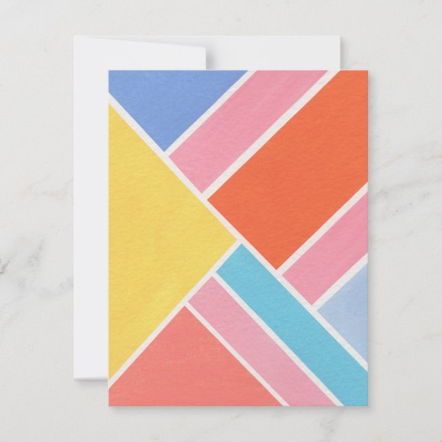 Colour Block Summer Shapes  Card (Front)