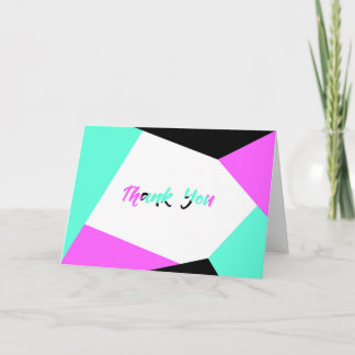 Colour Block Thank You Card
