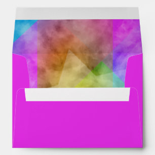 Colour Block Watercolor Vibrant Colourful Star Envelope