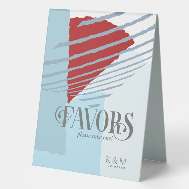 Colour Block Wedding Favours Winter ID740 (Front)