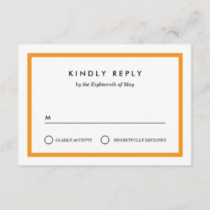 Colour block Wedding RSVP