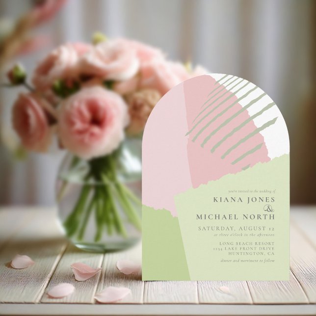 Colour Block Wedding Spring Arch ID740 Invitation (Creator Uploaded)