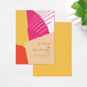 Colour Block Wedding Website Summer ID740