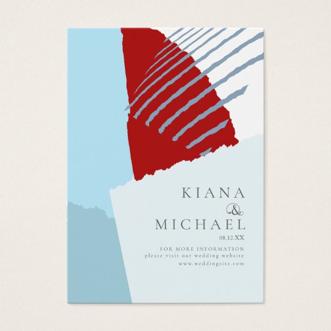 Colour Block Wedding Website Winter ID740 (Front)