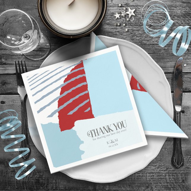 Colour Block Wedding Winter ID740 Napkin (Creator Uploaded)