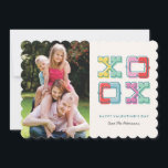 Colour-Blocked XOXO Valentine's Day Card<br><div class="desc">A fun Valentine's Day card with a colourful,  bold typographic design.</div>