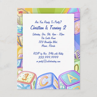 Colour Blocks 4.25 x 5.5 Inch Invitation