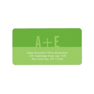 Colour Blocks Address Labels (Lime)