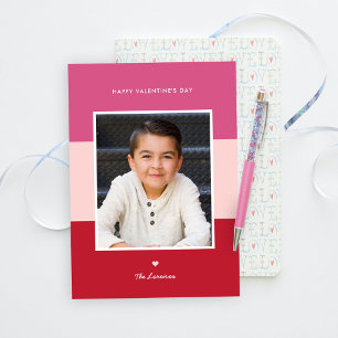 Colour Blocks Editable Colour Valentine's Day Card