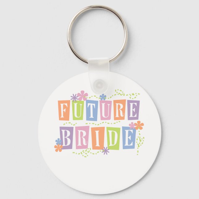 Colour Blocks Future Bride Key Ring (Front)