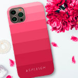 Colour Blocks Magenta Pink Monochromatic Name Case-Mate iPhone 14 Case<br><div class="desc">Chic, simple monochromatic colour blocks or stripes in magenta to pink ombre colour tones and personalised with a name, monogram or your custom text in your choice of font styles. OPTIONS: The sample is shown in the iPhone 14 model and Barely There case style--other phone models and case style are...</div>