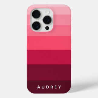 Colour Blocks Monochromatic Custom Text iPhone 15 Pro Case