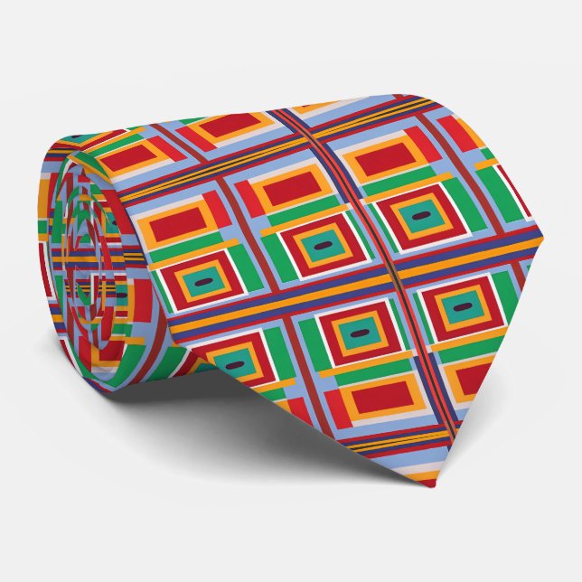 Colour Boxes Tie (Rolled)