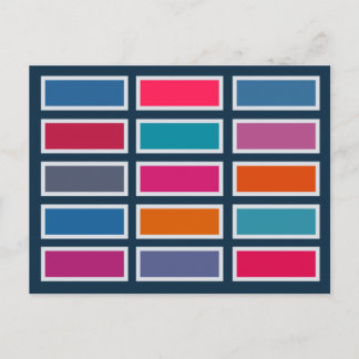 Colour Bricks (bold) Postcard