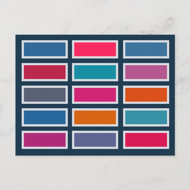 Colour Bricks (bold) Postcard (Front)