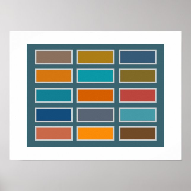 Colour Bricks (retro) Poster (Front)
