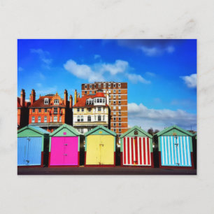 Colour - Brighton Beach Huts Postcard