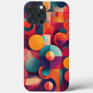 colour brown blue yellow round iPhone 13 pro max case
