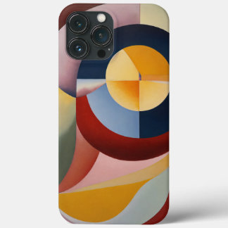 colour brown blue yellow round iPhone 13 pro max case