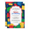 Colour Building Blocks Birthday Party Invitation