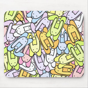 colour bunnies mouse mat